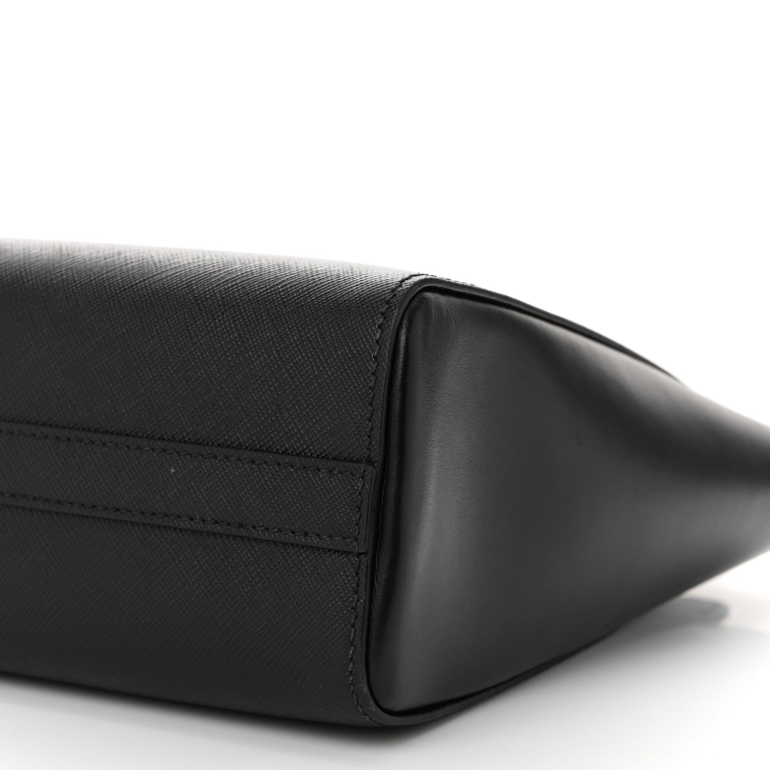Prada Saffiano Soft Calfskin Small Zippered Tote Black 9 of 9