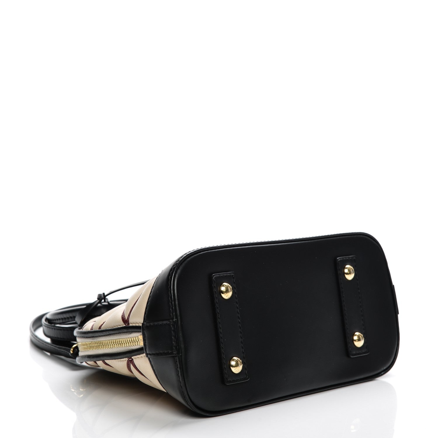 Louis Vuitton Lambskin Malletage Alma BB Natural 4 of 9
