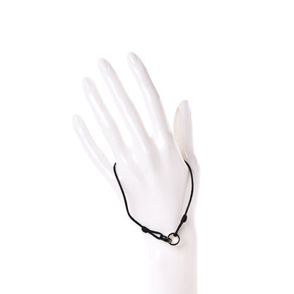 Cartier 18K White Gold Ceramic 4 Diamond LOVE Cord Bracelet Black 2 of 5