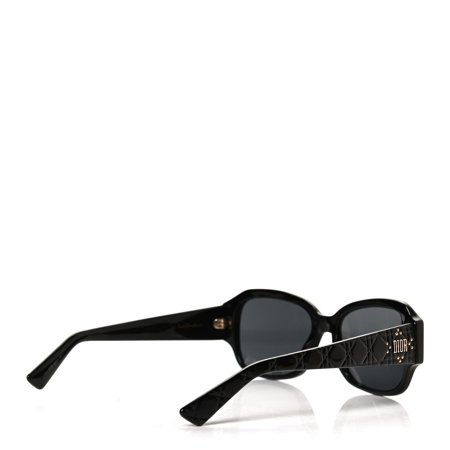 Acetate Cannage Lady Dior Studs 5 Sunglasses Black