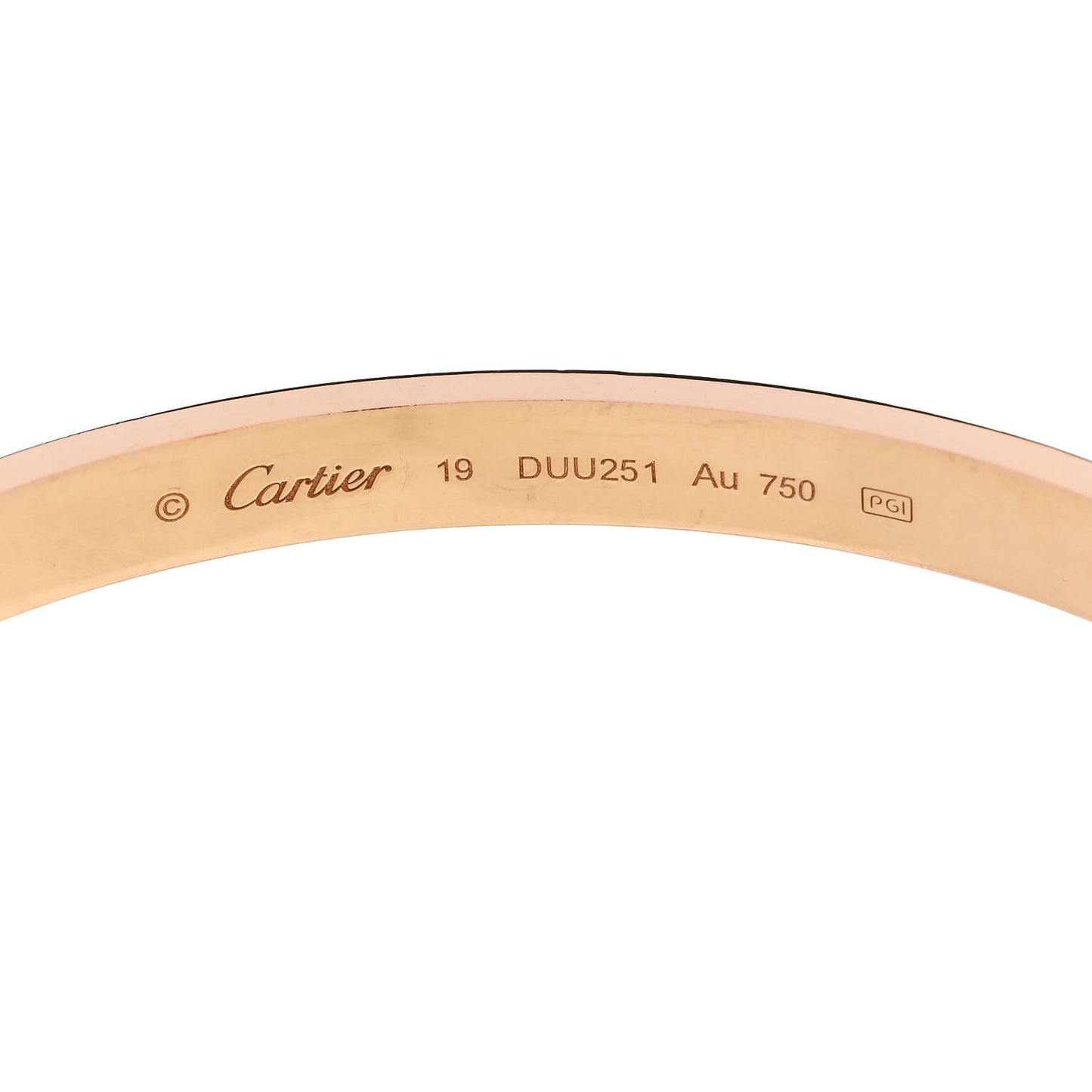 18K Pink Gold LOVE Bracelet 19
