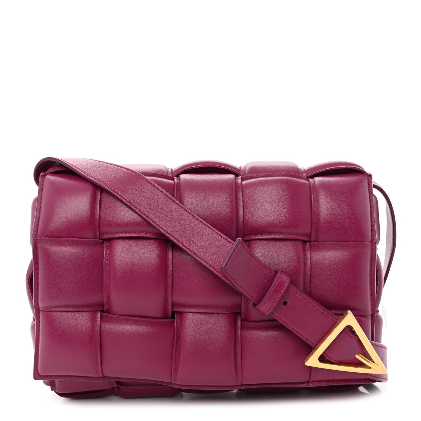Nappa Maxi Intreccio Padded Cassette Crossbody Bag Cinnabar