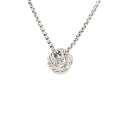 David Yurman Sterling Silver Diamond 8mm Petite Infinity Pendant Necklace 6 of 7