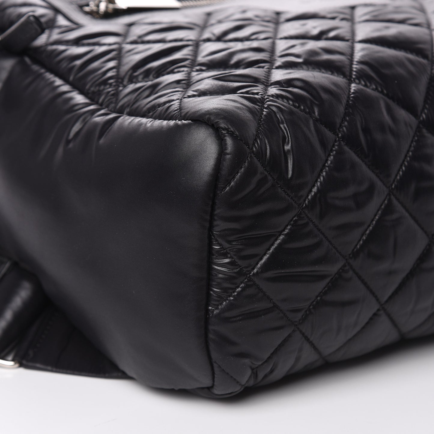 Nylon Quilted Coco Cocoon Backpack Black