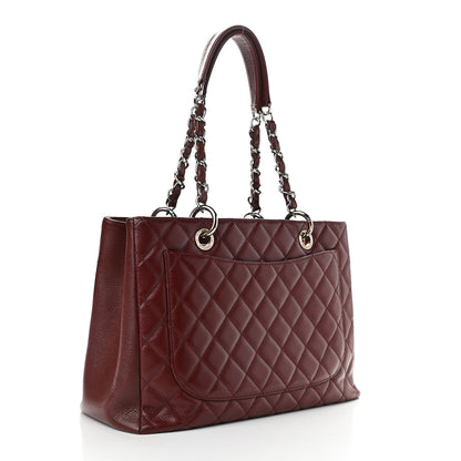 Chanel Caviar Quilted Grand Shopping Tote GST Burgundy 3 of 10