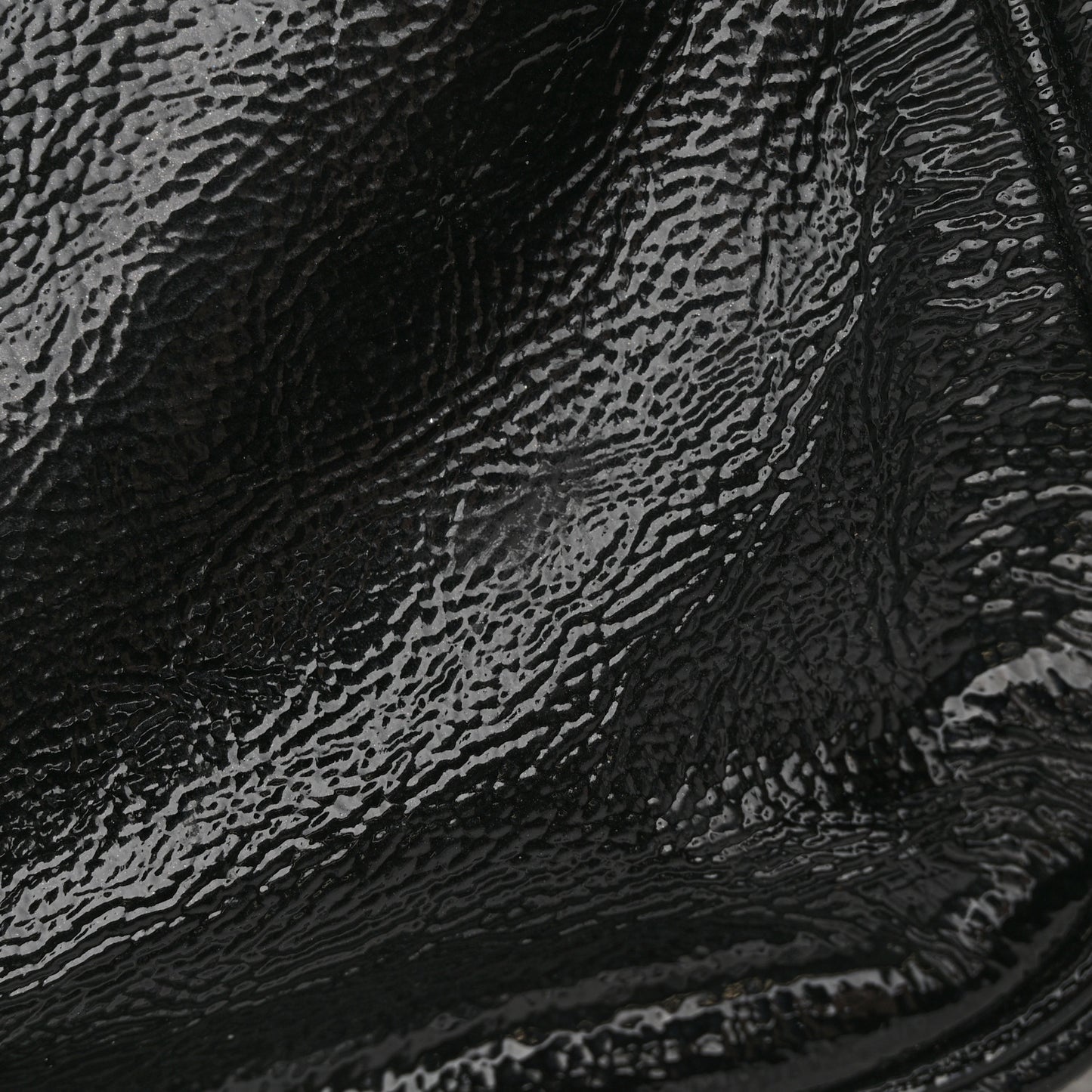 Patent Medium Soho Flap Crossbody Black