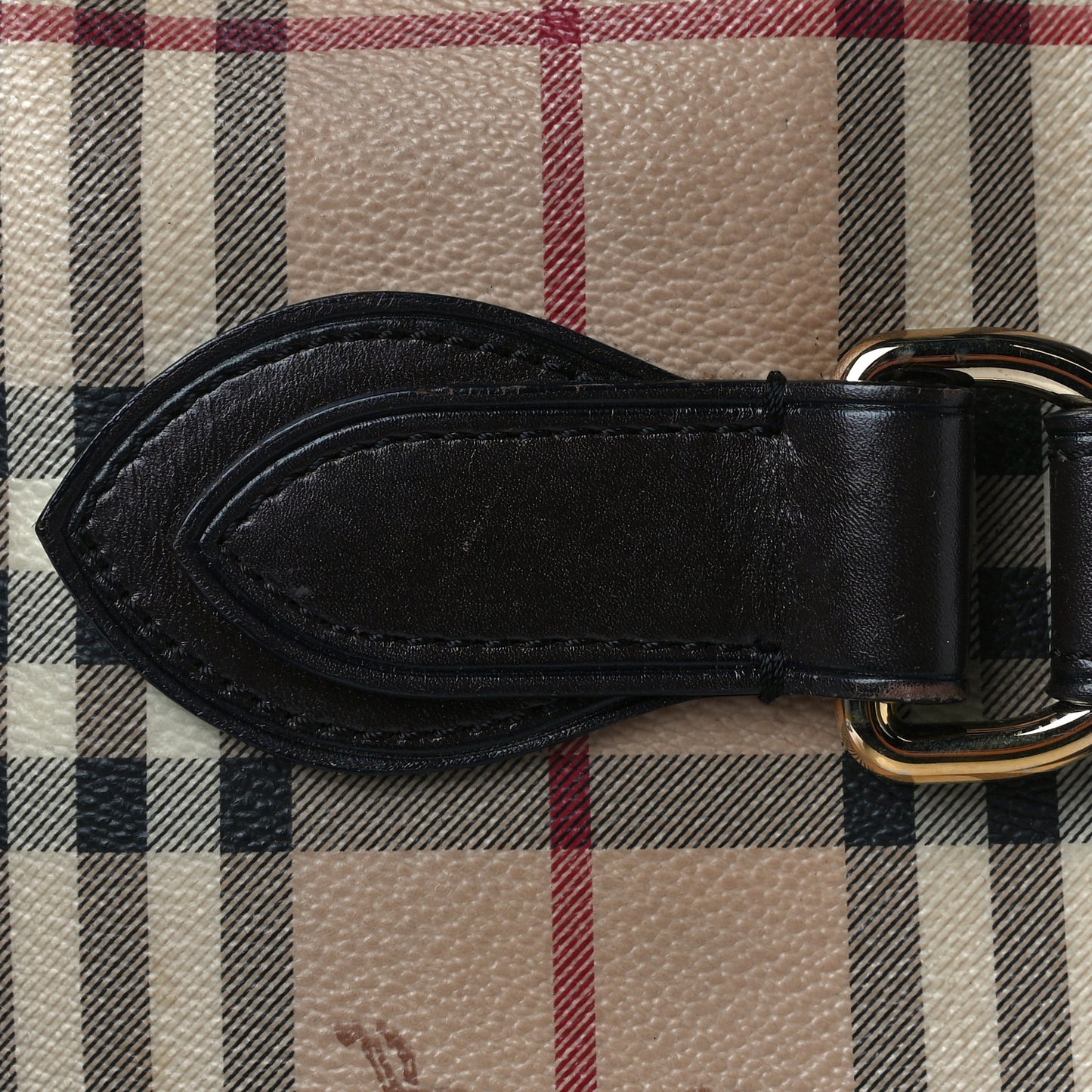 Haymarket Check Buckle Shoulder Bag Dark Brown