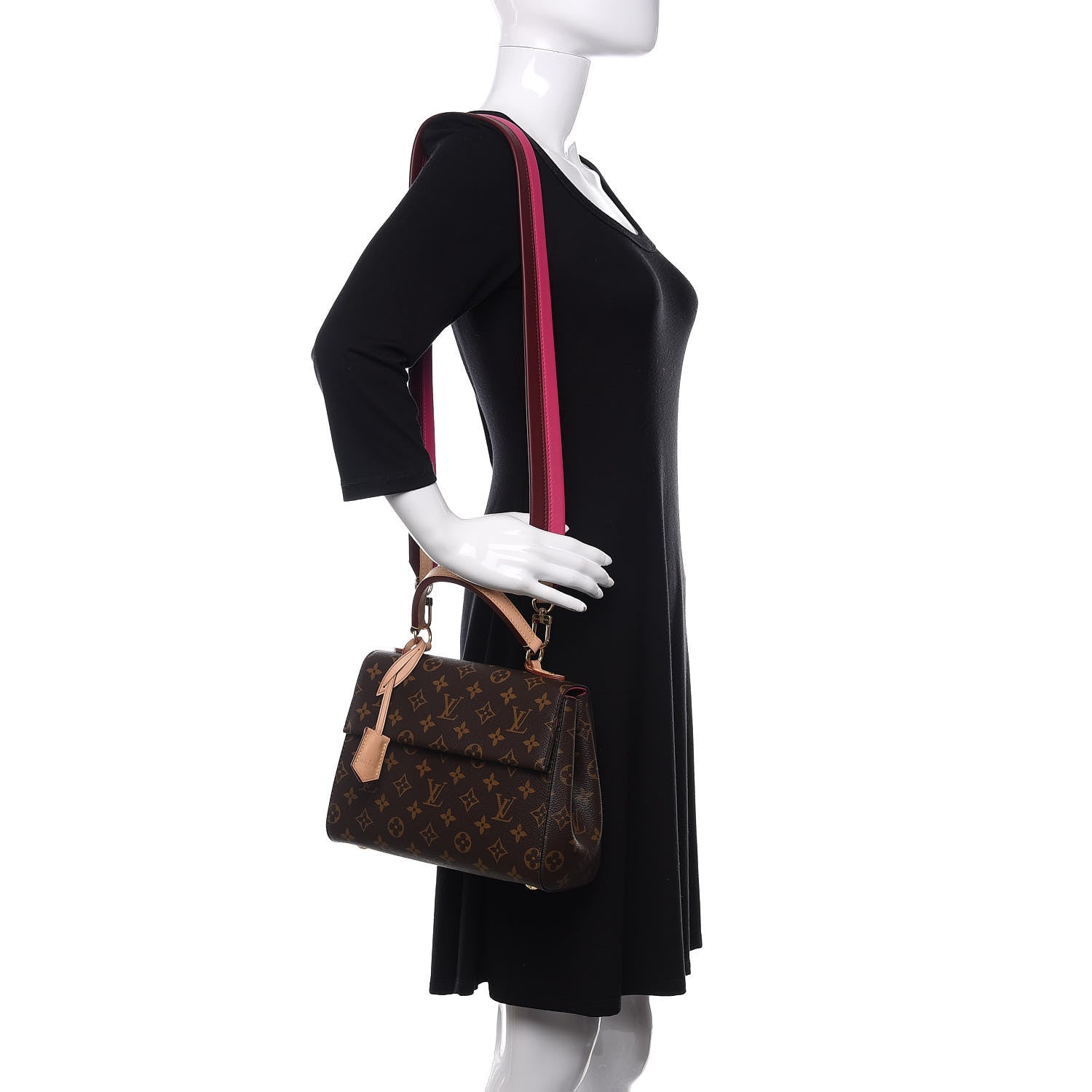 Louis Vuitton Monogram Cluny BB Bordeaux Fuchsia 3 of 11