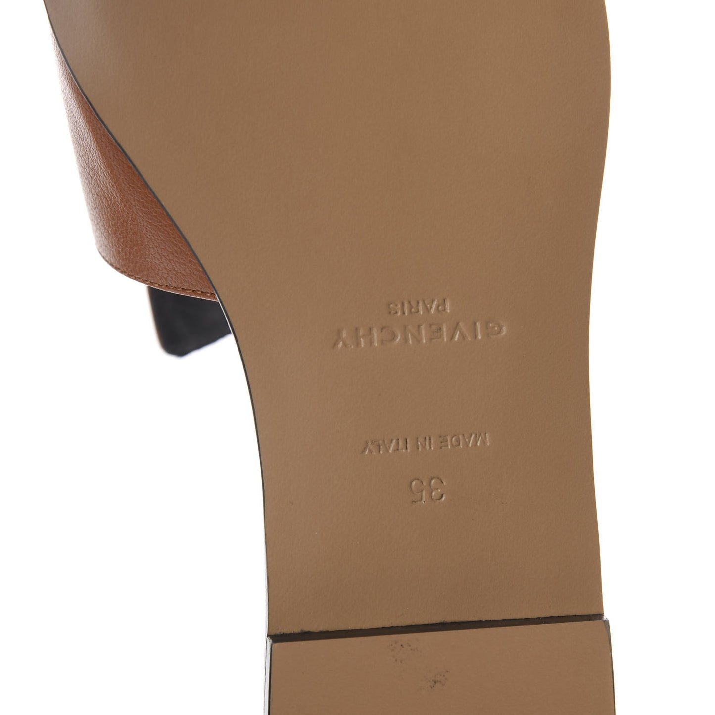 Goatskin 4G Flat Sandals 35 Brown