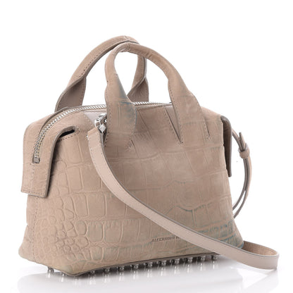 Alexander Wang Crocodile Embossed Nubuck Small Rogue Satchel Sage 3 of 7