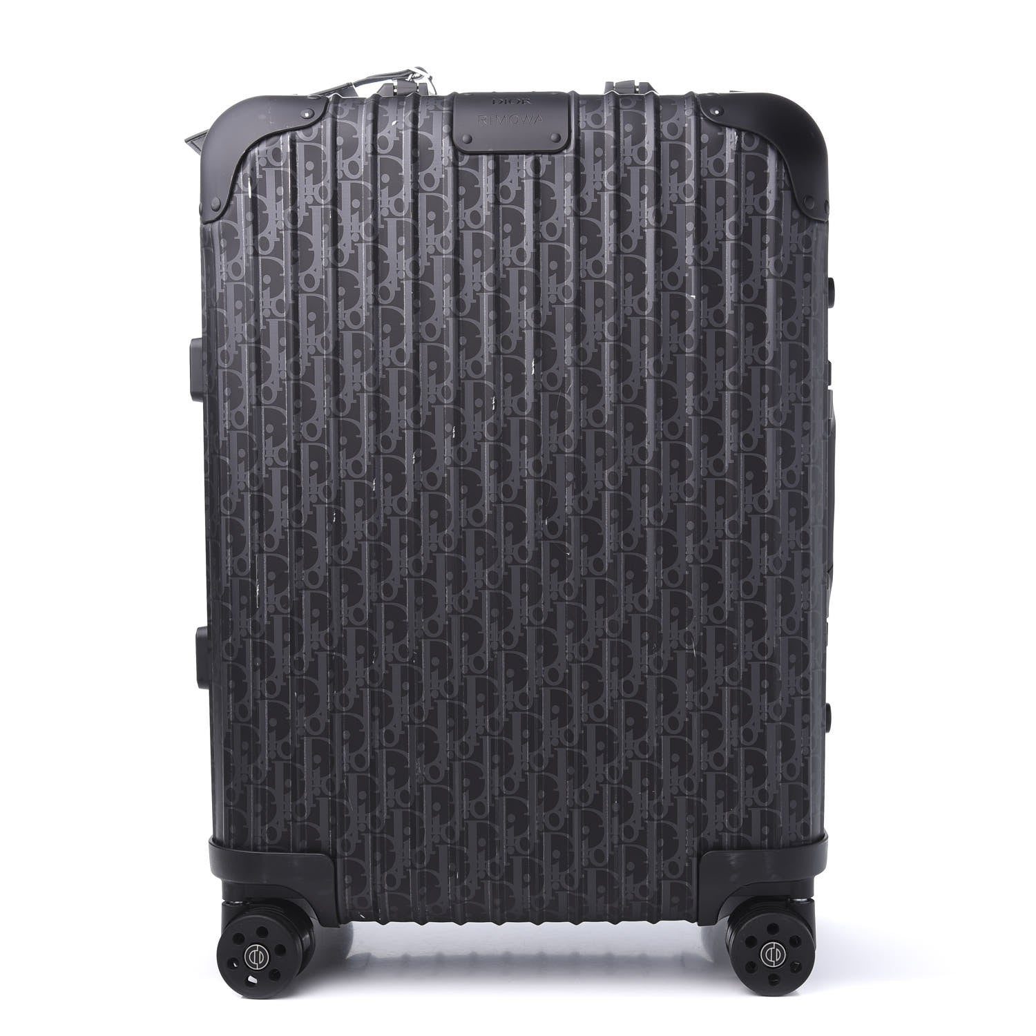 Christian Dior X RIMOWA Aluminum Zucca Print Roll Away Carry On Luggage 1 of 13
