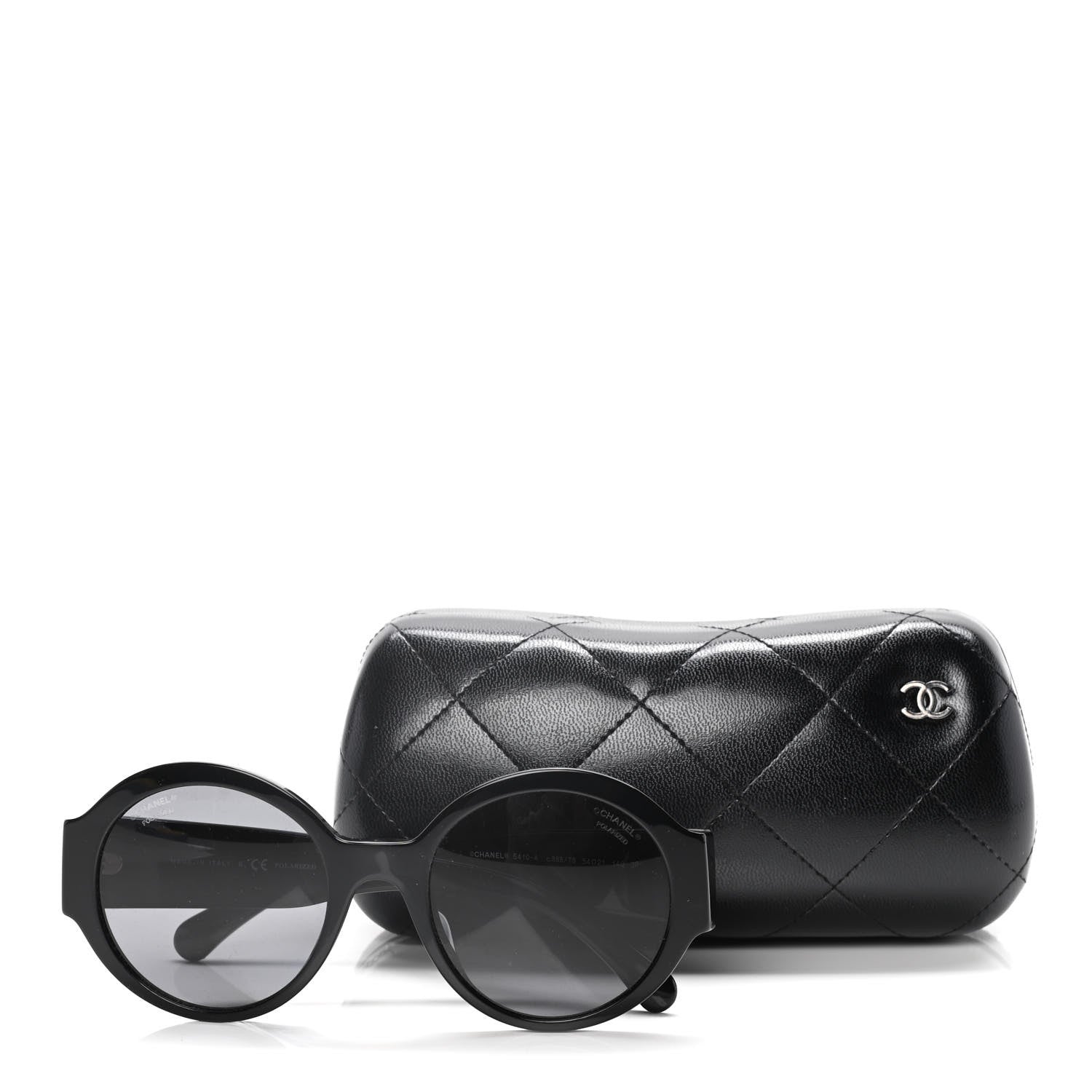 Chanel Acetate Polarized Round Sunglasses 5410 Black 7 of 7