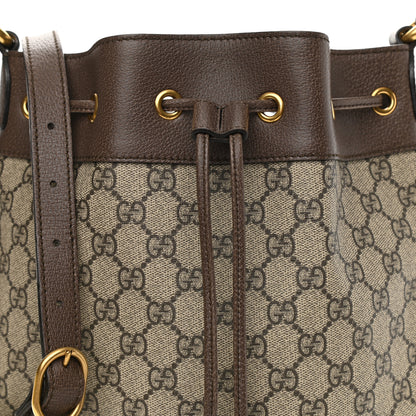 Gucci GG Supreme Monogram Web Ophidia Bucket Bag Brown 8 of 11