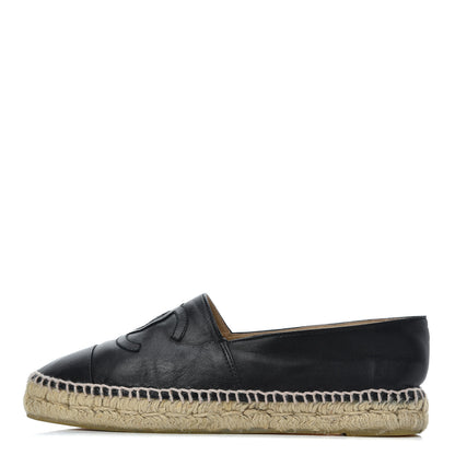 Chanel Lambskin CC Espadrilles 39 Black 1 of 27