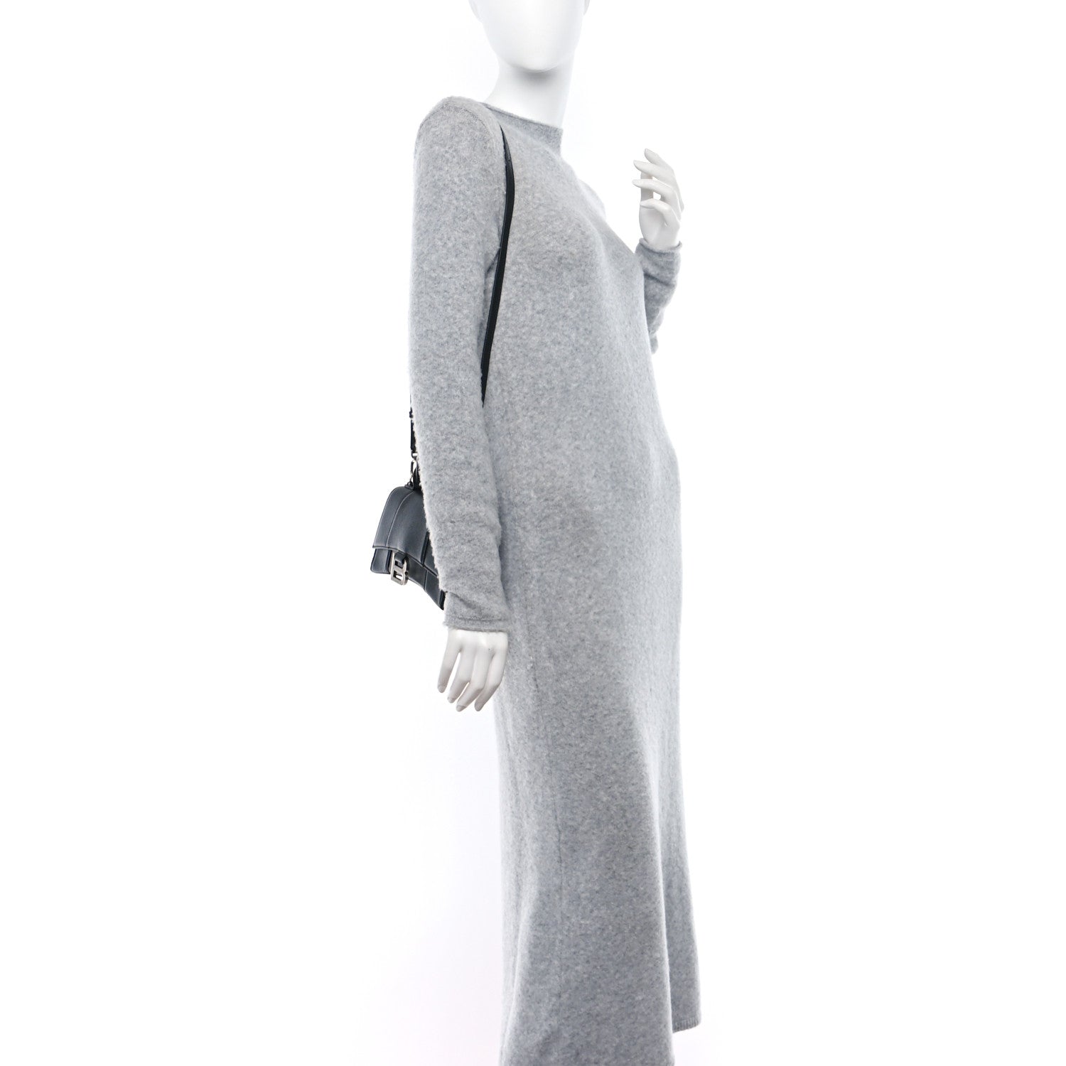 Balenciaga Grained Calfskin Hourglass Top Handle Bag XS Black 2 of 10