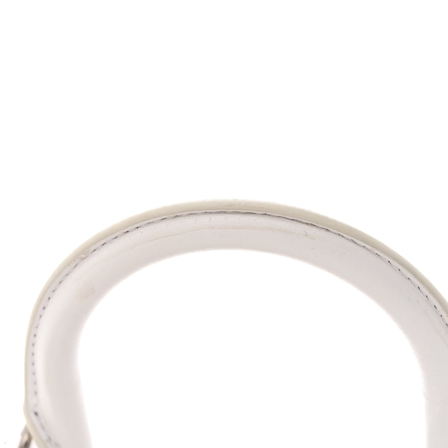 Shiny Box Calfskin Strass Hourglass Top Handle Bag XS White