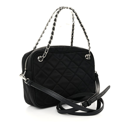 Prada Nylon Tessuto Impuntu Quilted Bandoliera Crossbody Bag Black 3 of 10