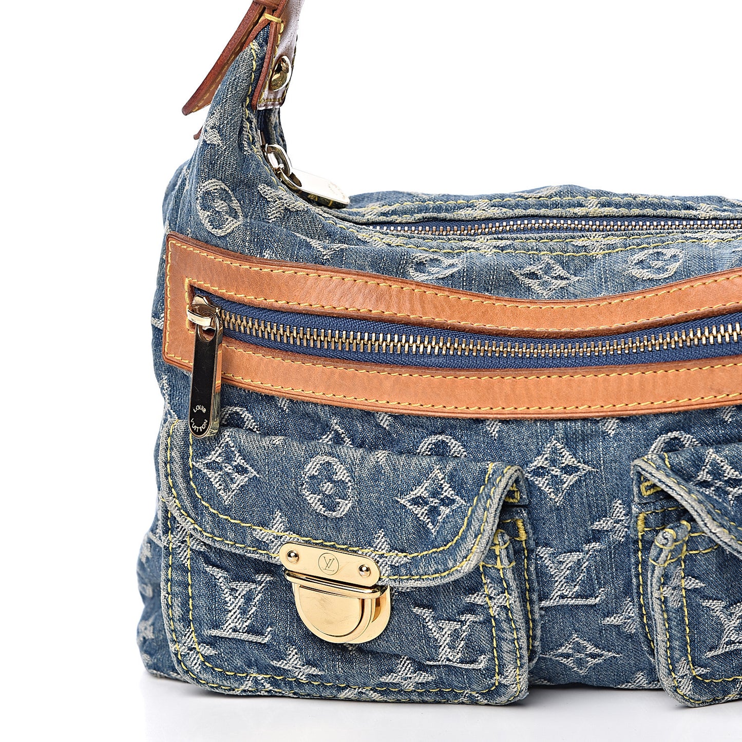 Monogram Denim Baggy PM Blue