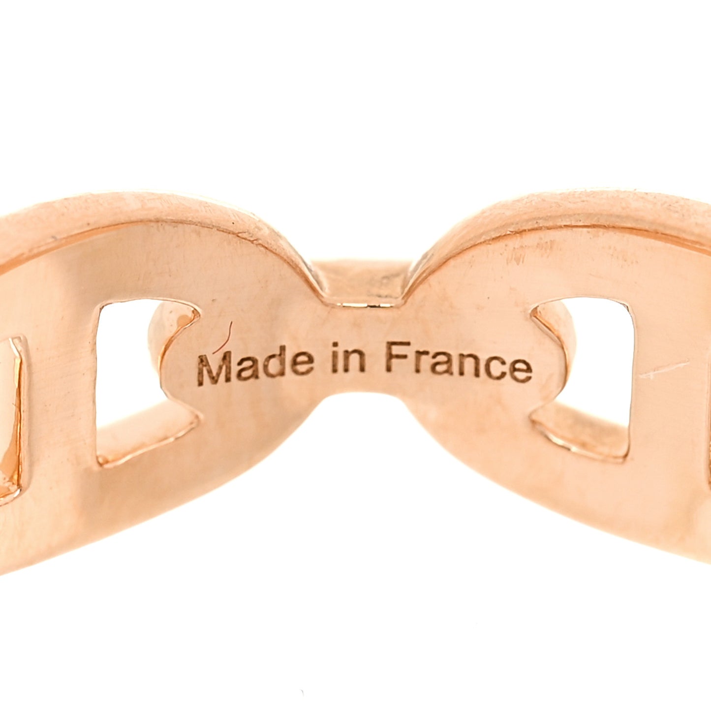 18K Rose Gold PM Chaine d'Ancre Enchainee Ring 54 6.75