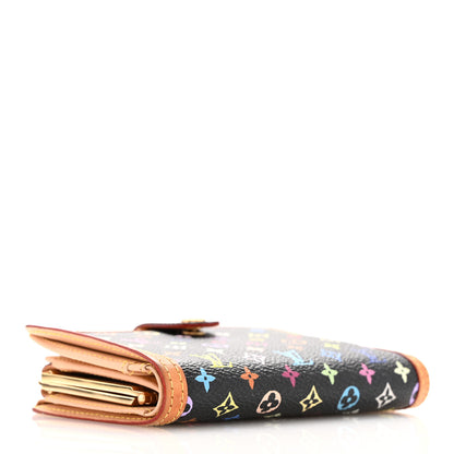 Louis Vuitton Monogram Multicolor French Purse Wallet Black 4 of 11