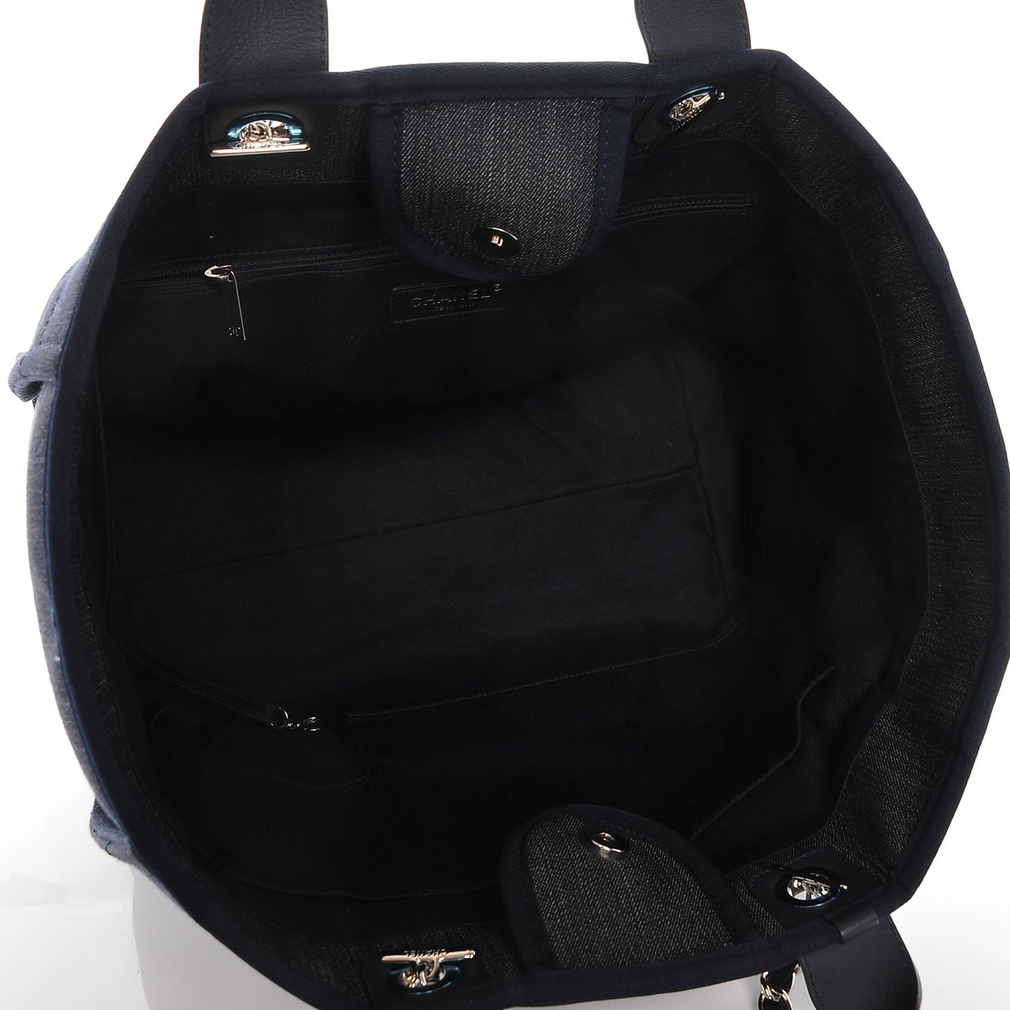 Canvas Large Deauville Tote Dark Blue