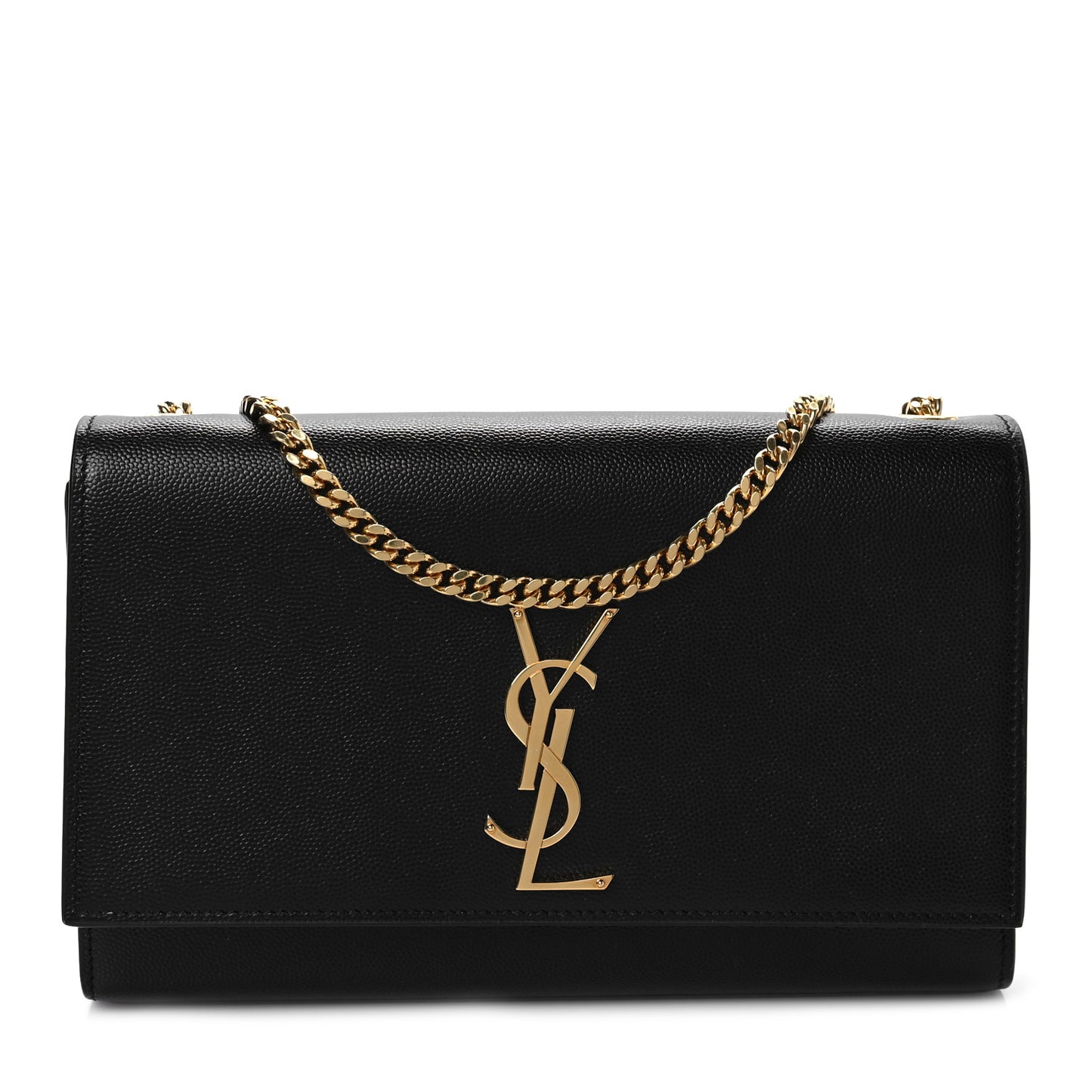 Grain De Poudre Medium Classic Monogram Kate Satchel Black