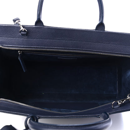 Saint Laurent Calfskin Medium Rive Gauche Cabas Navy Blue 5 of 9