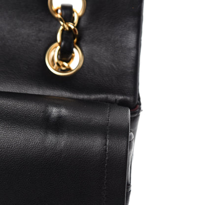 Chanel Lambskin Quilted Medium Double Flap Black 10 of 13