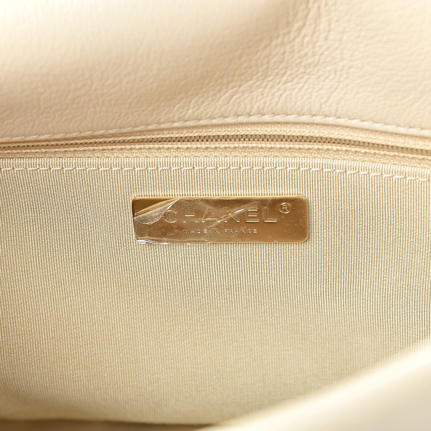 Chanel Goatskin Quilted Large 19 Flap Beige 5 of 10