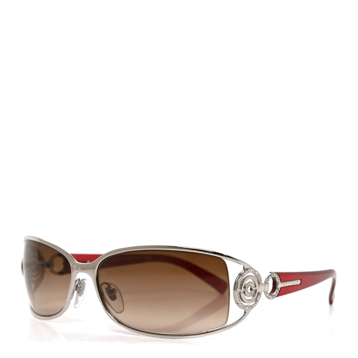 Bulgari Acetate Crystal Sunglasses 6003-B Red 1 of 7