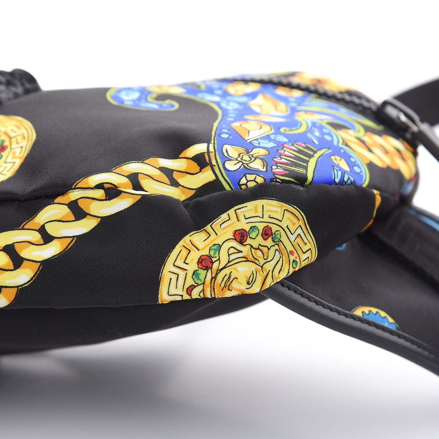 Versace Nylon Marsupio St Catene Medusa Belt Bag Black Multicolor 8 of 9