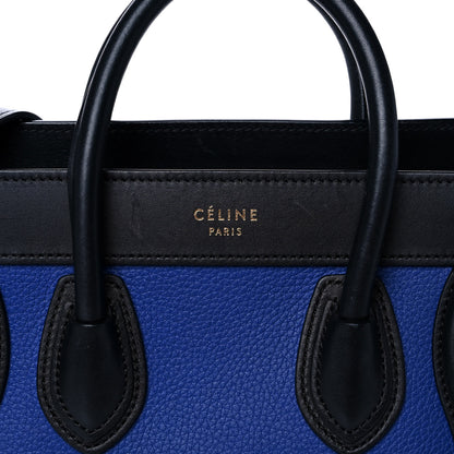 Celine Smooth Drummed Calfskin Nano Tri-Color Luggage Indigo 7 of 10