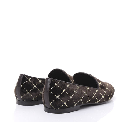 Chanel Velvet Moccasin Loafers 42 Brown 4 of 9