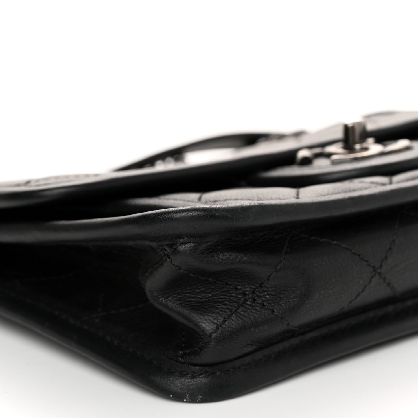 Calfskin Quilted Mini French Riviera Flap Black