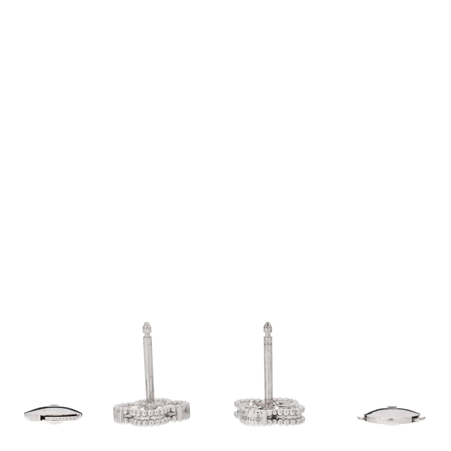 18K White Gold Diamond Sweet Alhambra Earrings