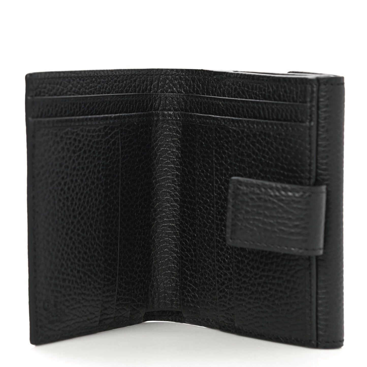 Dollar Calfskin Interlocking G French Wallet Black