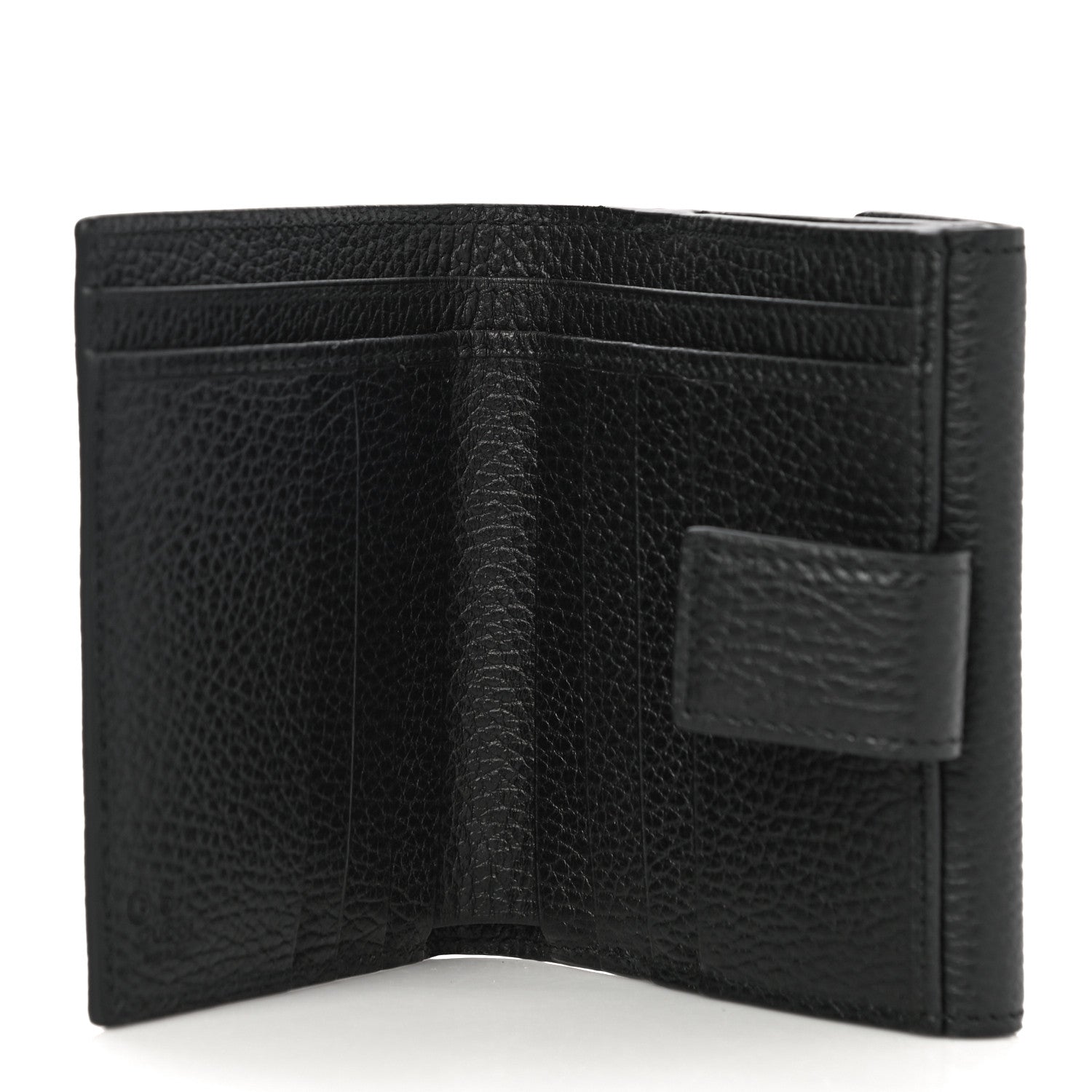 Gucci Dollar Calfskin Interlocking G French Wallet Black 5 of 11