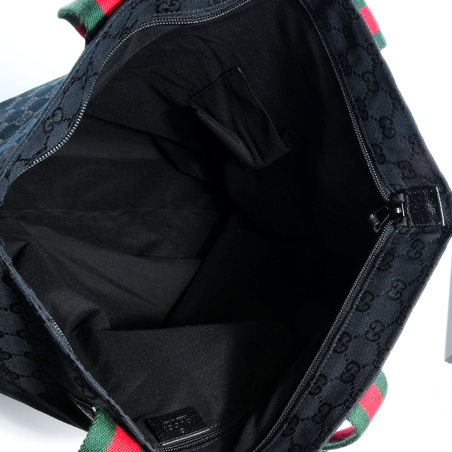 Gucci GG Monogram Large Web Handle Vertical Tote Black 5 of 9
