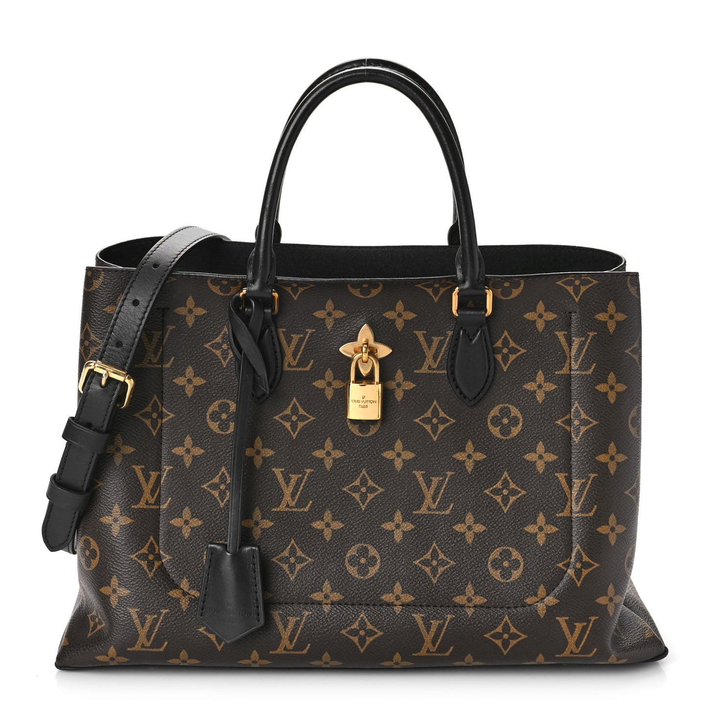 Monogram Flower Tote Black