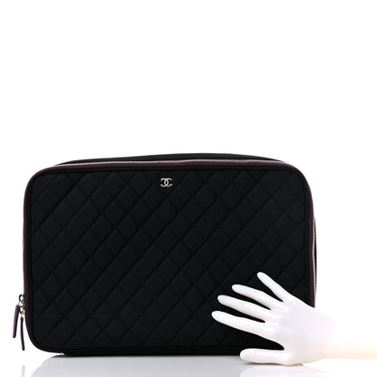 Chanel Nylon Quilted Laptop Case Black 2 of 12