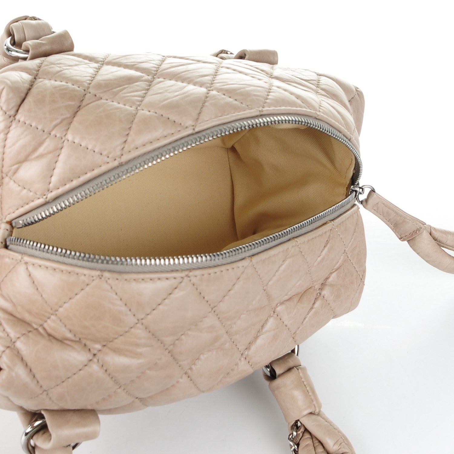 Chanel Distressed Lambskin Lady Braid Small Tote Taupe 5 of 10