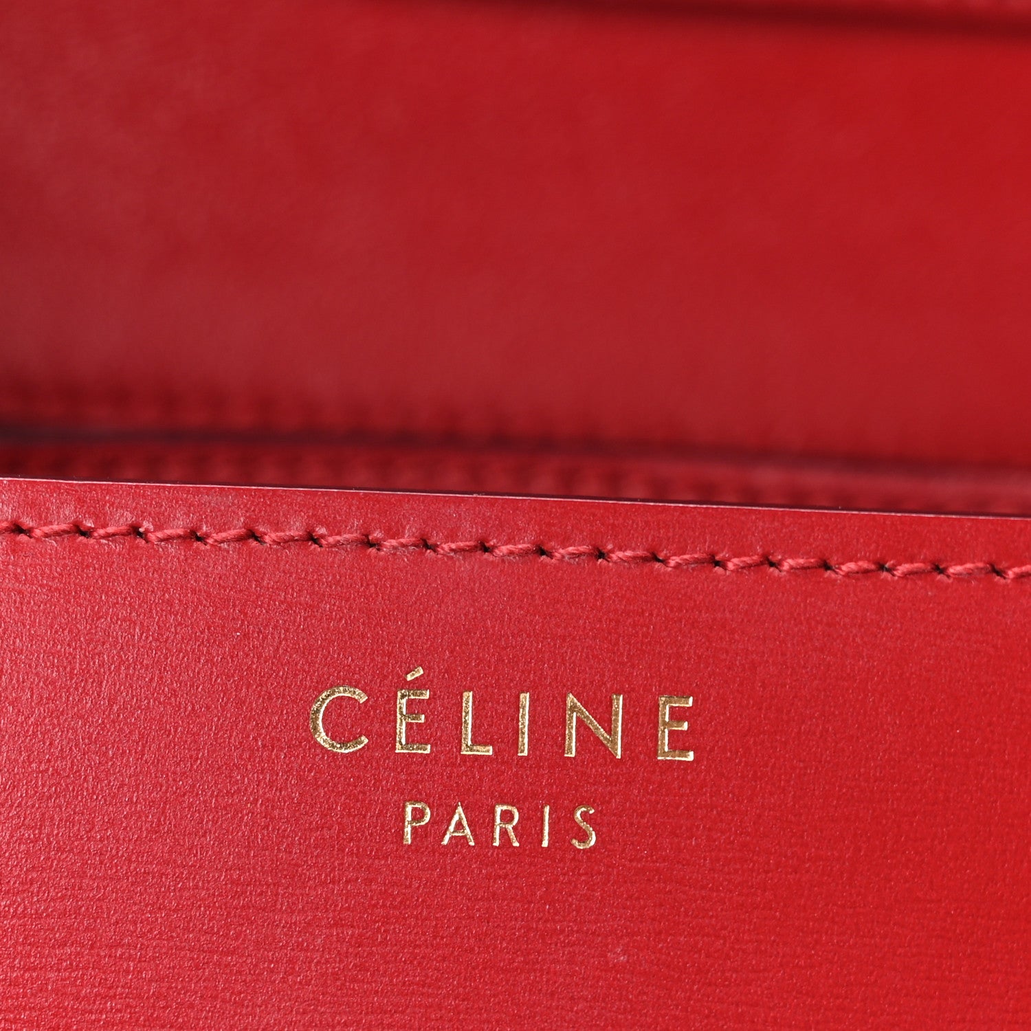 Celine Box Calfskin Small Classic Box Flap Bag Red 6 of 10