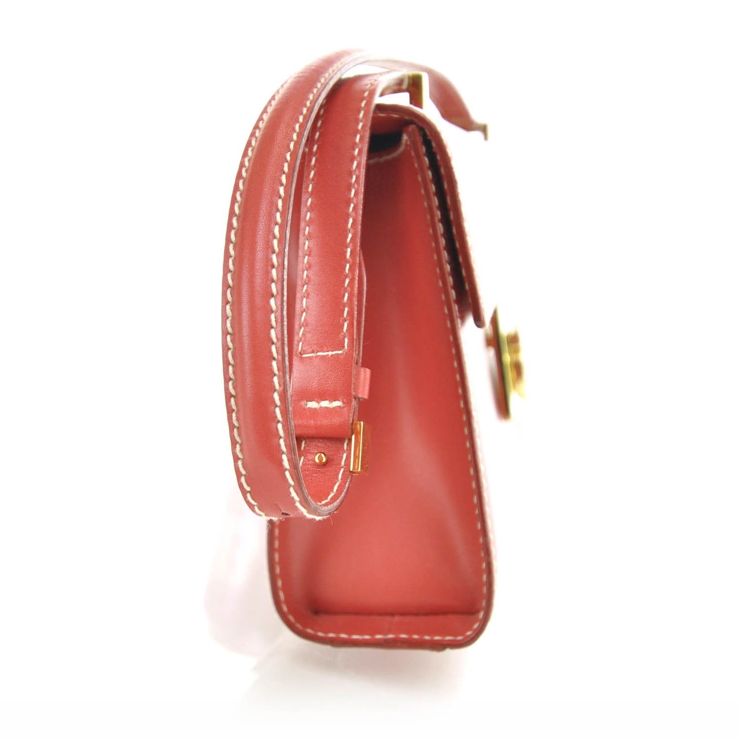SALVATOREFERRAGAMOLeatherGanciniShoulderBagRed