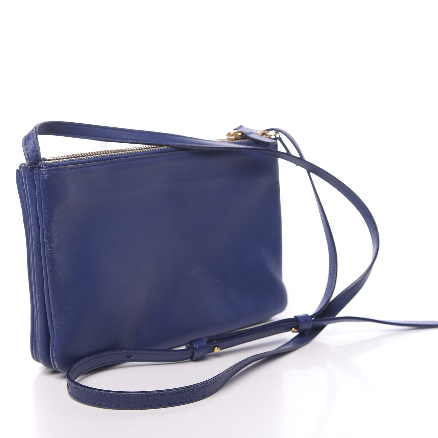 Lambskin Small Trio Crossbody Bag Indigo