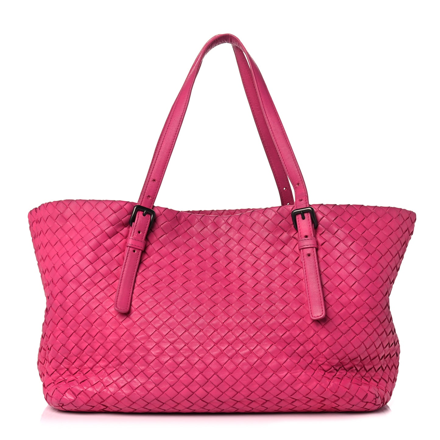 Nappa Intrecciato Large Seamless Tote Fuchsia