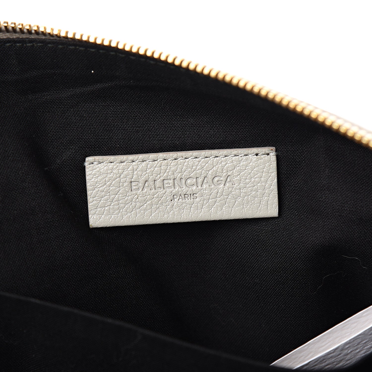Balenciaga Chevre Gold Metallic Edge Hardware Pouch Gris Glace 6 of 9