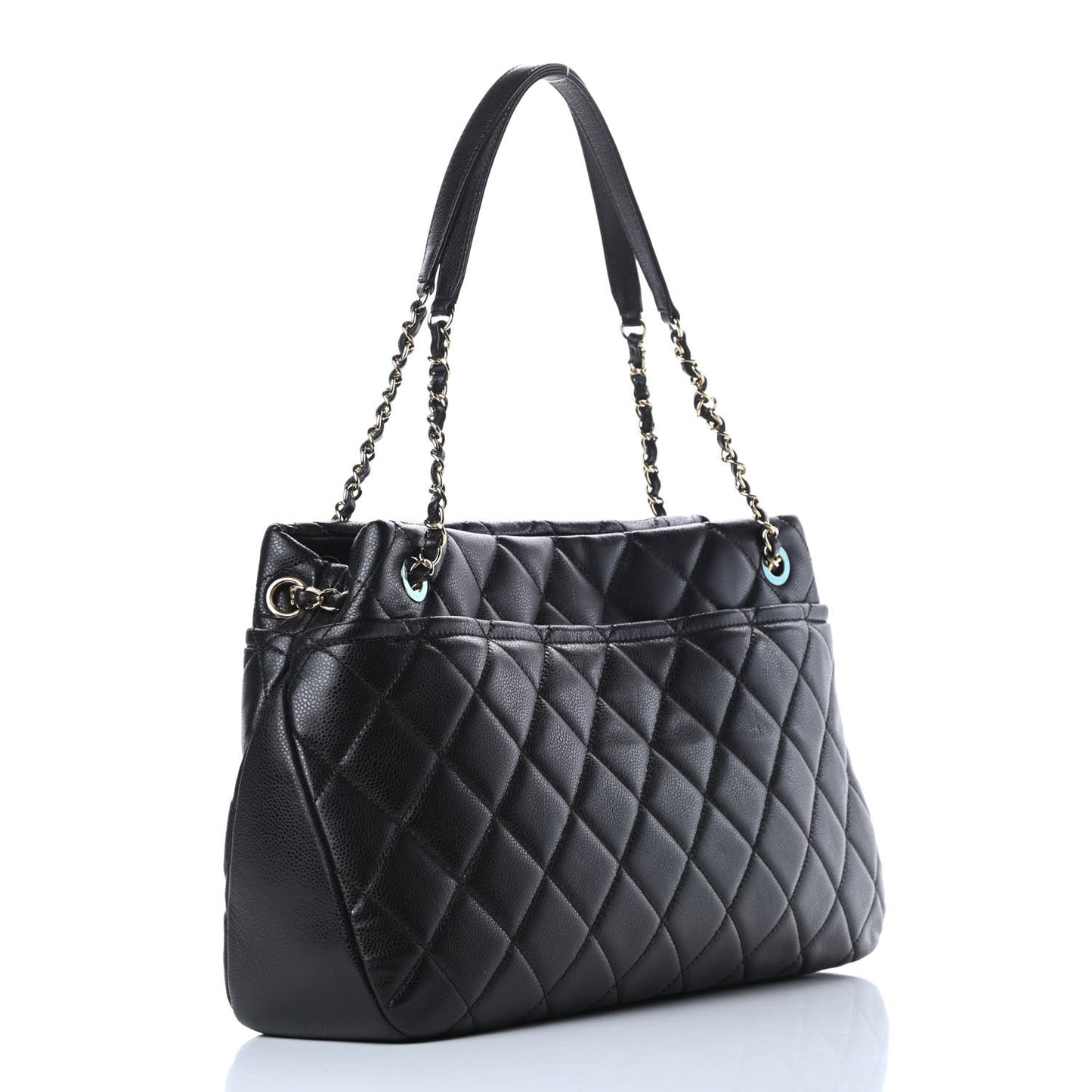 Caviar Quilted Timeless CC Soft Tote Black