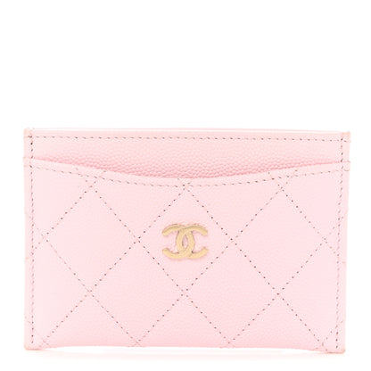 Chanel Caviar Quilted Card Holder Light Pink 1 of 9