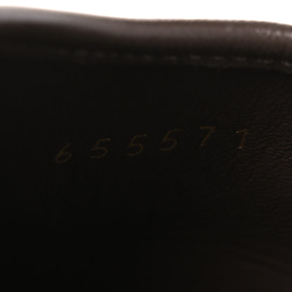 Gucci GG Supreme Monogram Miro Soft Calfskin Men's Horsebit Slippers 8 Beige Ebony New Acero 11 of 14