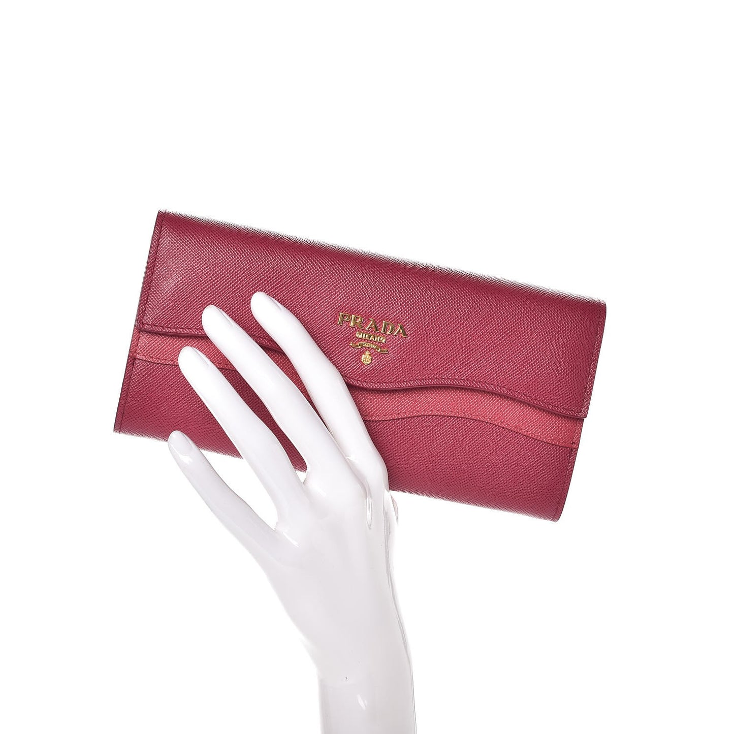Saffiano Wave Continental Flap Wallet Ibisco Peonia